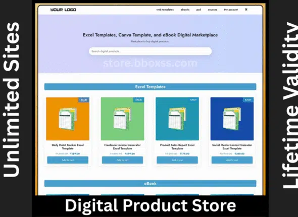 Digital Product Store Pro Theme With Original License Key – Unlimited site (Lifetime Update)