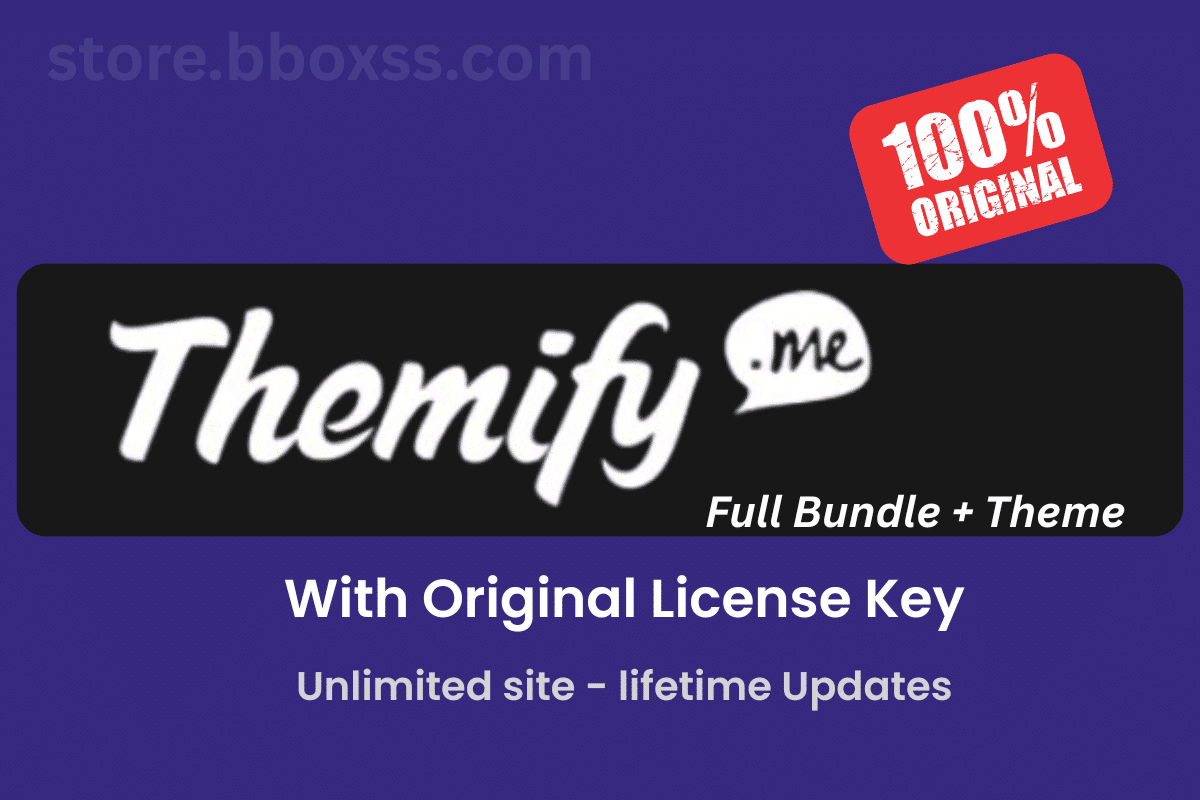 Themify Full Bundle Pro With Original License Key – Unlimited site (Lifetime Update)